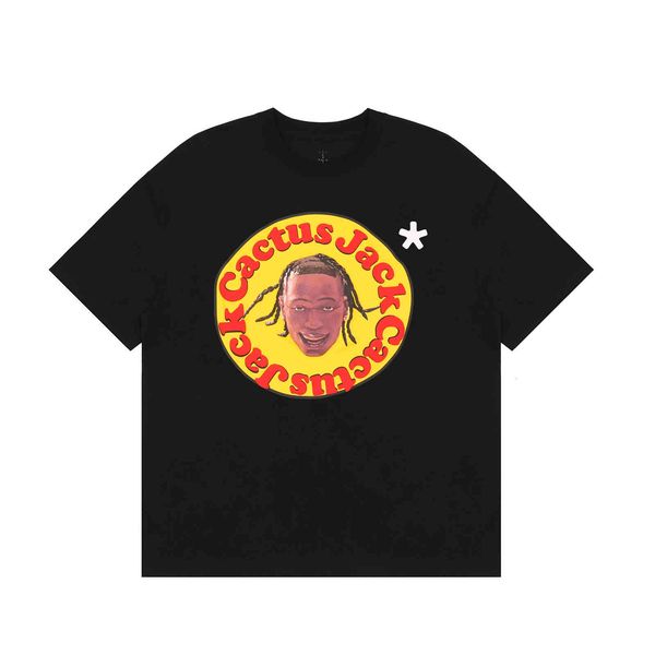 

fashion brand travis street rap singer printed short sleeve t-shirt men's and women's loose bf hip hop half, White;black