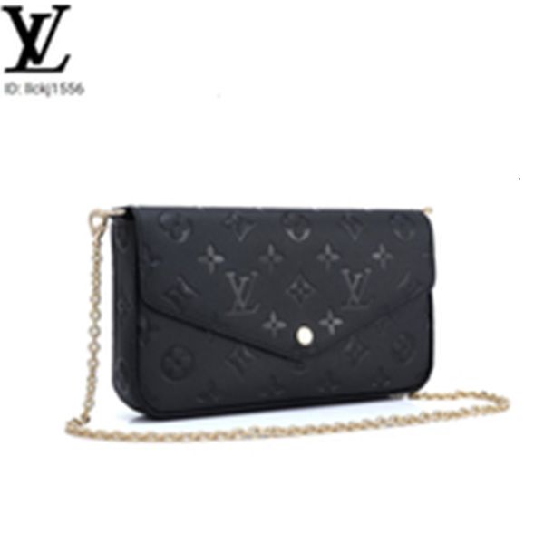 

totes brand designer cross luxury lp44 shoulder m64099 black handles cowhide embossed chain wallet women bags handbags iconic bags body, Red;black