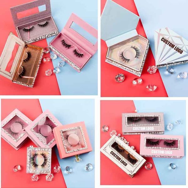 

2021 bling glitter rhinestone lashbox wholesale vendors custom lashes case