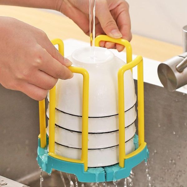 

hooks & rails kitchen plastic drain water cup dish plate retractable deskbowl holder drying organizer shelf cabinet dishes storage rack