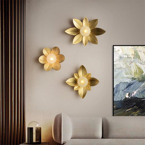 

wall lamps american copper modern luxury living room background corridor aisle stairs el bedroom bedside art deco lights