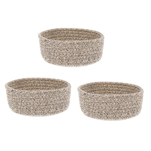 

storage boxes & bins 3pcs woven sundries baskets deskhome container