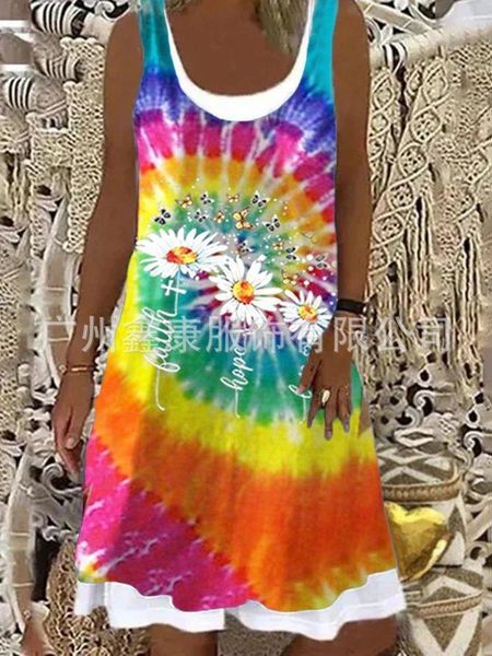 

women's wool & blends 2021 loose fashion print casual dress, Black