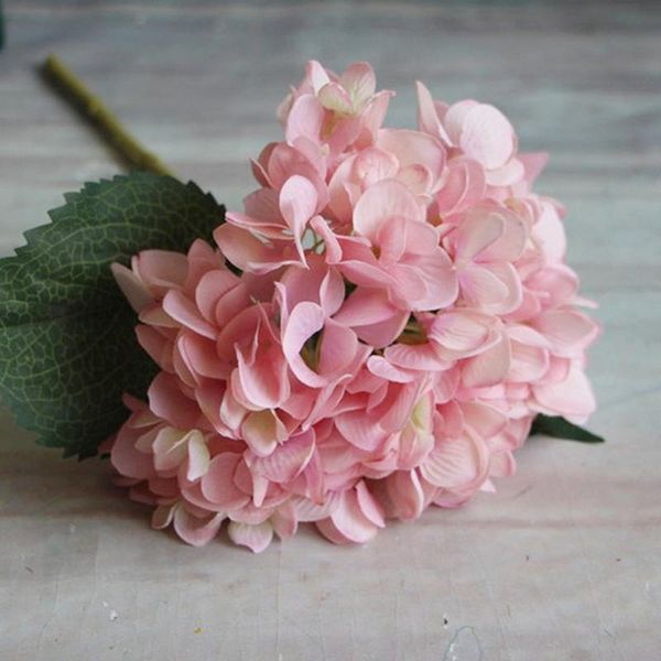 

single piece artificial hydrangea plastic silk flowers wedding party decoration bridal bouquet home floral decors arrange flower decorative