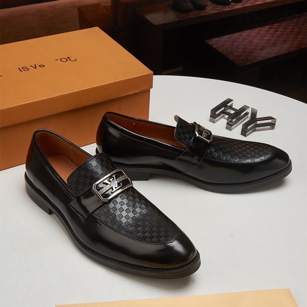 

Newest Luxury Pointed Toe Casual Leather Shoes Men's Fashion designer Lace Up Business Dress Oxfords Solid Wedding Office Males Flats Man, Black