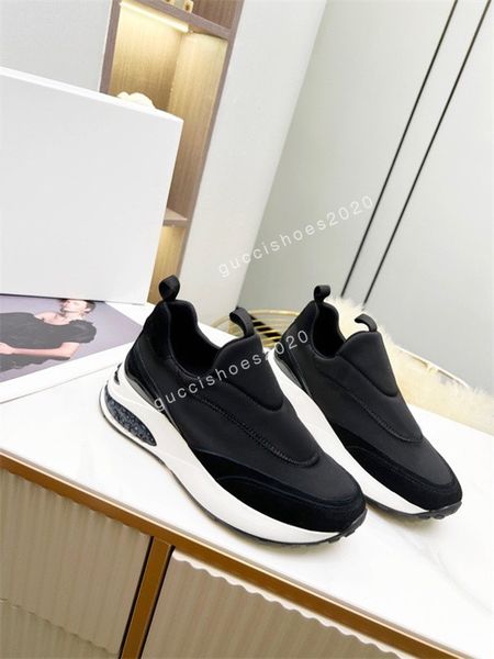 

designer sneakers lace-up platform shoe black white women men sneaker printing technical casual shoes size35-41, Black;red