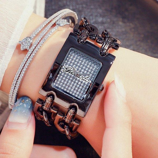 

wristwatches watch for women quartz dress silver gold steel brand fashion ladies wristwatch clock female luxury watches, Slivery;brown