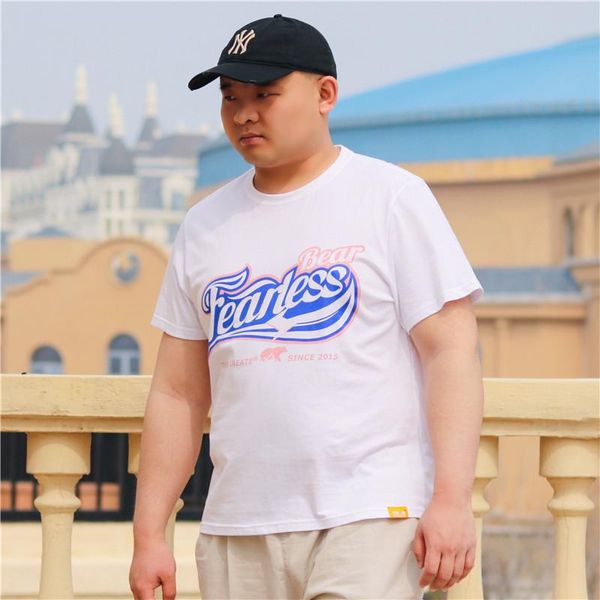 

men's t-shirts bear summer plus size cotton t-shirt gay cute round collar short sleeve white 4 styles xl 2xl 3xl 4xl 5xl, White;black