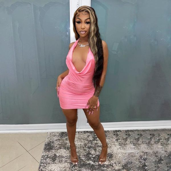 

maternity dresses summer y2k backless mini dress women fashion v neck sleeveless slim elegant vacation casual partywear 2021, White