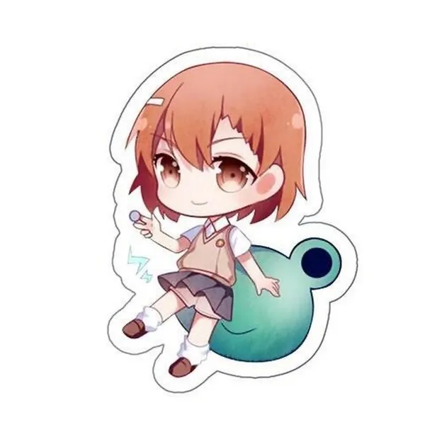 

Toaru Kagaku No Railgun Key Chain Women Anime Misaka Mikoto Keychains Acrylic Figure Cartoon Keyring Double Sided Metal Chaveiro