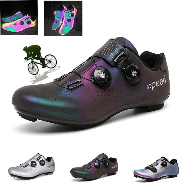 Discolor Scarpe da ciclismo MTB Sneaker Uomo Mountain Bike SPD Tacchetti Bici da strada Sport Outdoor Training Cycle Sneakers Calzature