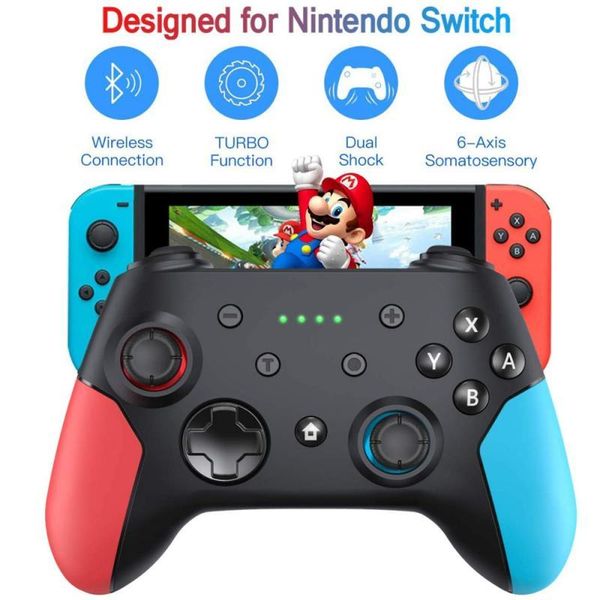 

bluetooth wireless controller for switch pro vibration gamepad console game joystick controllers & joysticks