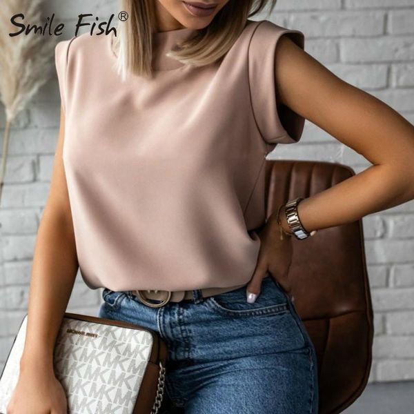 

women's blouses & shirts summer artistic white pineapple gothic lip printed sleeveless 2021 fashion plus size women streetwear g1732