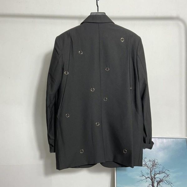 

men's suits & blazers 2022 mens jackets single button turn-down collar pockets loose fashion high street vintage korean style male coat, White;black