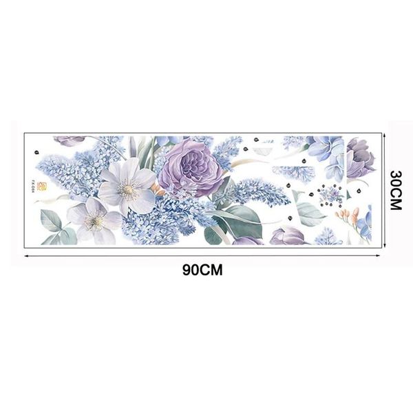 

wall stickers durable household products purple watercolor flowers landscaping sofa bed background home decoration