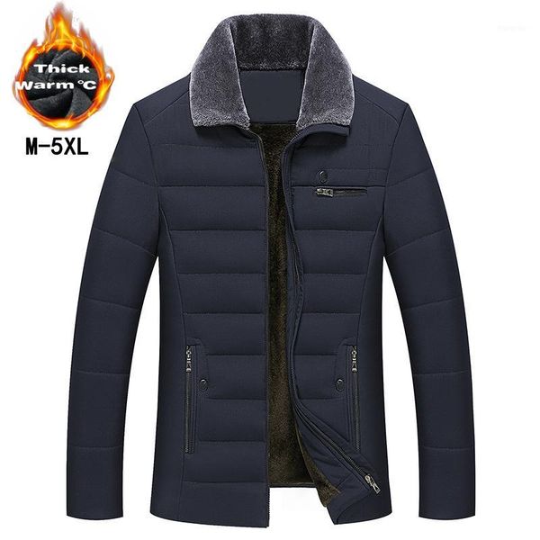 

style long coat men brand clothing fashion jackets winter coats brand-clothing mens overcoat fur collar ok, Black