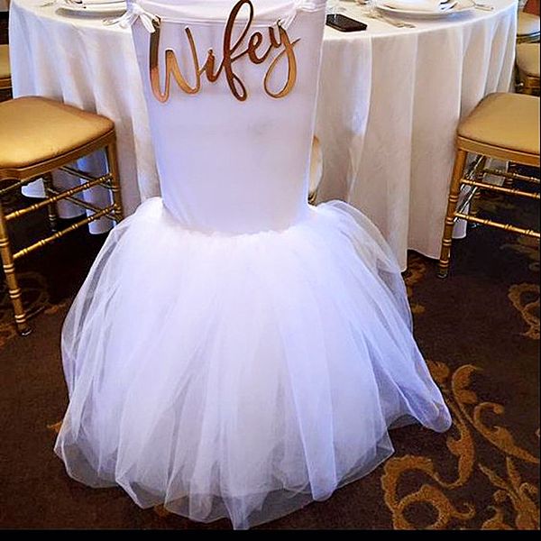 

2021 in stocks different colors wedding chair covers elegant tulle tutu vintage chairs sashes decorations skirts zj017