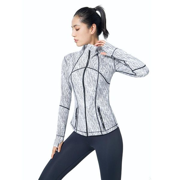 

yoga outfit autumn winter women's shirts front zipper long sleeve sportswear sports windproof coat breathable running jacket