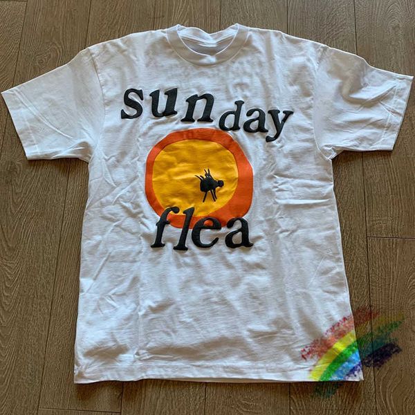

men's t-shirts t shirts 3d foam sunday flea grand opening t-shirt men women 1:1 t-shirts cpfm.xyz oversiz kyvr, White;black