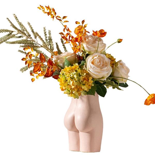

ceramic vase body shape art female craft ornament flower arrangement container vases