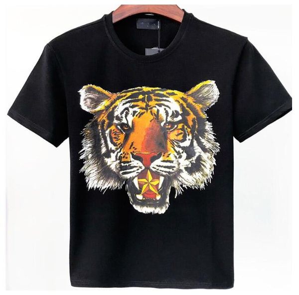 

2021mens shirt Graffiti Casual Tees short sleeve hip hop Skateboard tops tee Punk print letter tiger t shirt fashion polo shirts M-3XL, White;black