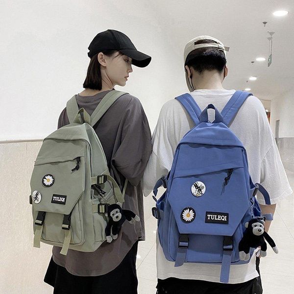 

backpack school bag middle student junior high couple 2021 large capacity