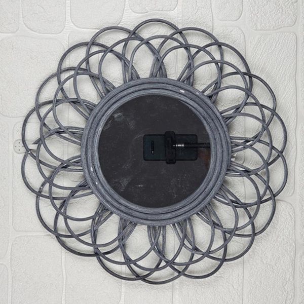 

40cm rattan dressing mirror innovative art decor round makeup mirrors bathroom w0yc