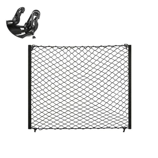 

car organizer elastic mesh storage net trunk cargo bag auto accessory(black)