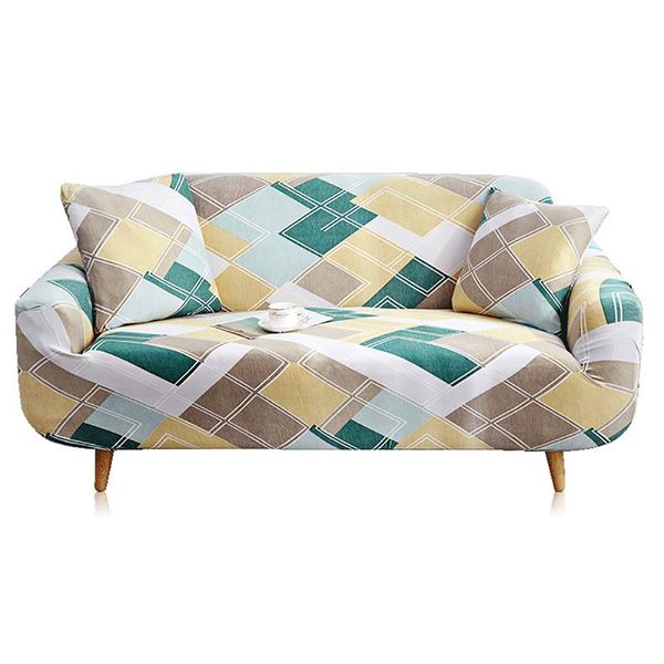 

chair covers color-blocking sofa cover geometric fresh plant protective can be combined with a variety of options l stain resista