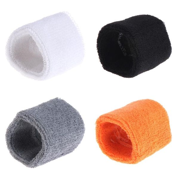 

cotton sport sweatband wristband basketball running badminton wrist brace support, Black;red