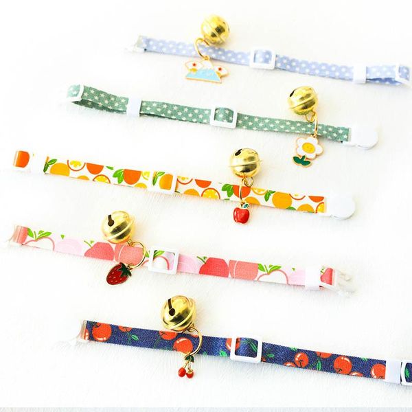 

cat collars & leads autumn 11 colors collar fruit flower pendant necklace kitten puppy bib pet party po decoration accessories