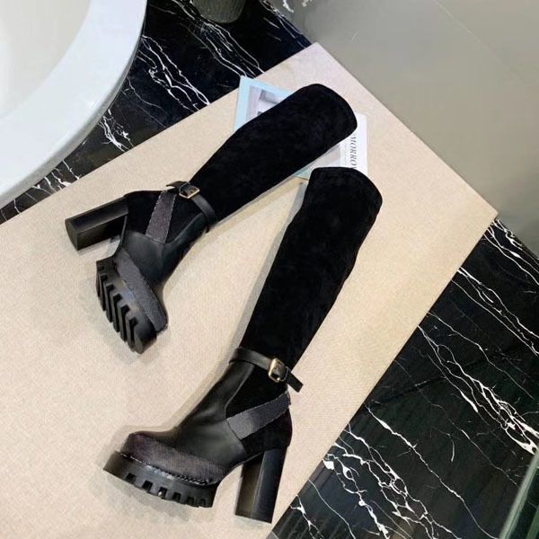 

boots women shoes chaussures de femmes lady luxury bottes femme zipper womens fashion for work high warm sale mgfc, Black