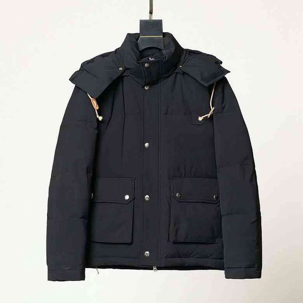 

winter hoodie et warm mens casual clothing thickened outdoor luxury parka ets letters fashion thick down s-xxl, Black