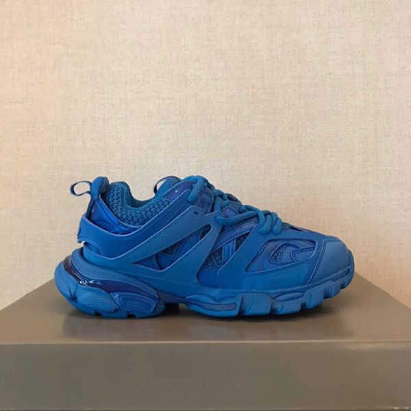 

designer shoes track 3.0 sneakers men women mesh nylon printed shoes track embossed air platform casual shoes with box, Black