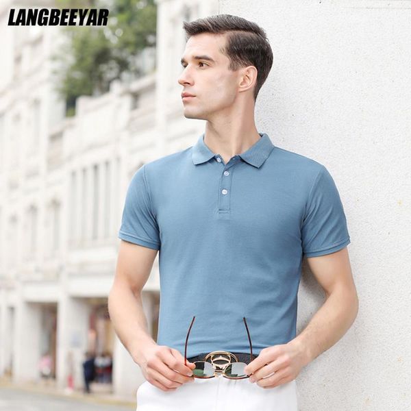 

high end summer brand solid color shirt men logo short sleeve casual fashions plain korean fashion clothing 2021 men's polos, White;black