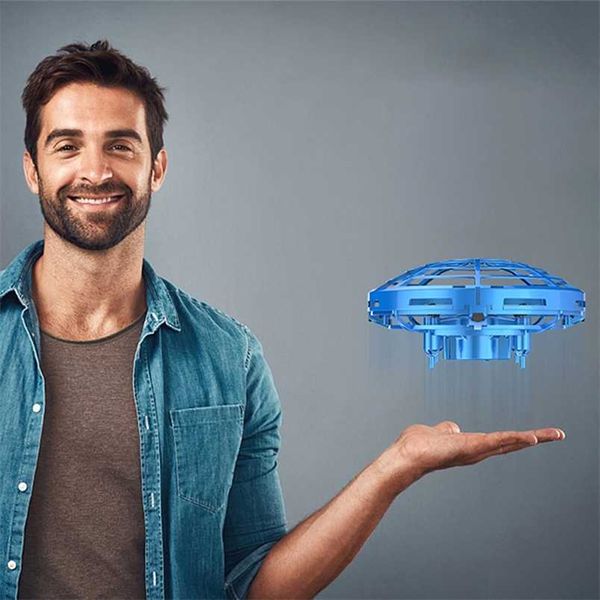 Mini Uçan UFO RC Drone Infraed El Algılama Helikopter Anti-çarpışma Uçak Flayaball Indüksiyon Quadcopter Dron Çocuk Oyuncakları 211104