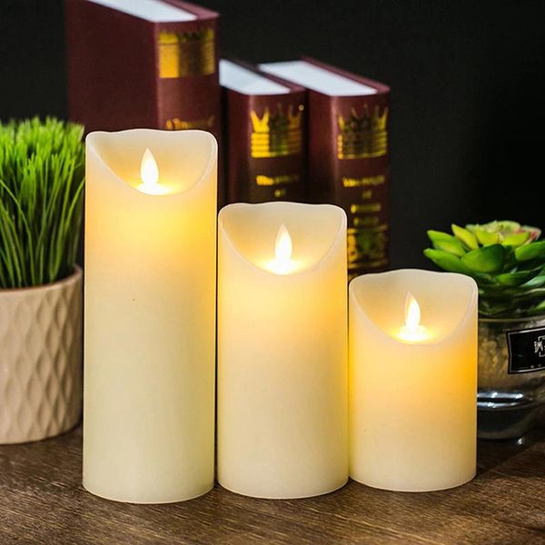 

candles flameless uneven edge electrical paraffin wax led candle for wedding party christmas home decoration lovely night light