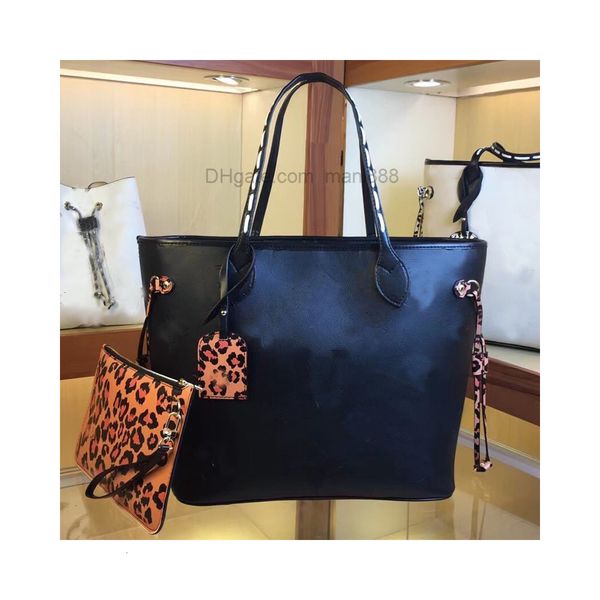 

fashion shopper tote bag women handbag purse embossed letter genuine leather leopard printed shoulder bags braided handle detchable pocket