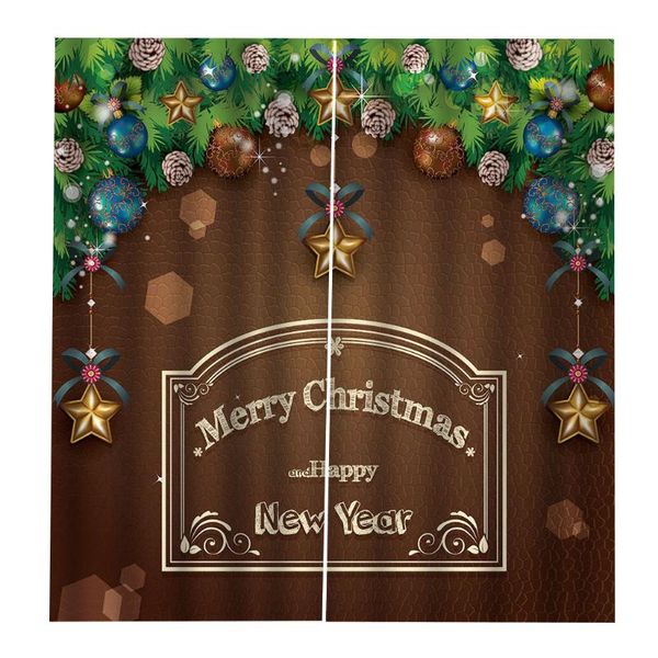 

christmas year decorations curtain drapes for bedroom living room 3d