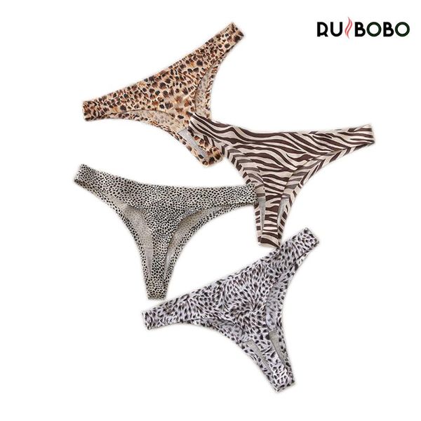 

women's panties ruibobo leopard thong woman lingerie seamless underwear ice silk cool feeling underpants, Black;pink