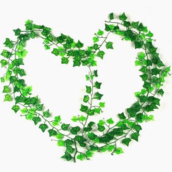 

decorative flowers & wreaths 90m per lot artificial silk plastic plant ivy leaf vine flower craft ornament supplies for wedding home garden