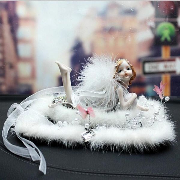 

interior decorations beautiful flower fairy perfume seat car decoration pearl anti-skid pad angel doll creative home offie