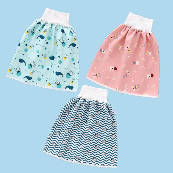 

3-piece set of washable diapers, adjustable and reusable baby diaper skirt, waterproof, leak-proof or skirt cloth diapers