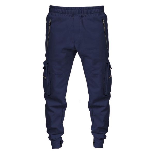 

men's pants for men overalls casual spring autumn slim outdoor running multi-pocket sports joggers hip hop cargo qbsn, Black