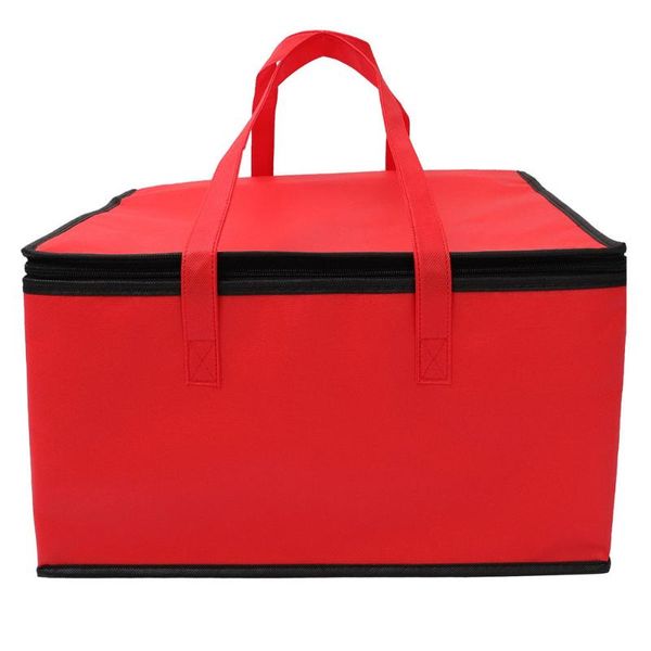 

storage bags 1pc insulated food bag delivery outdoor (red)