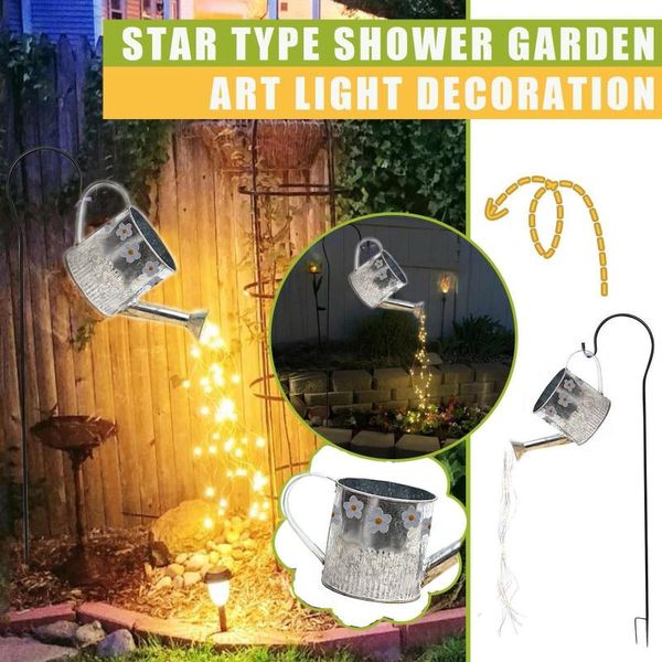 

lawn lamps lamp creative watering can sprinkles star type shower garden art light decoration outdoor gardening