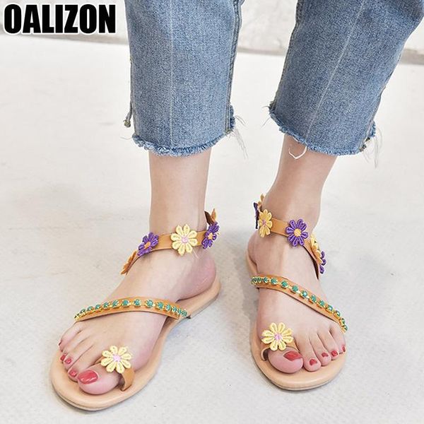 

trendy summer women feminino lady fashion floral flip flops slip on flat slippes sandals mujer sandalias zapatos shoes r69, Black