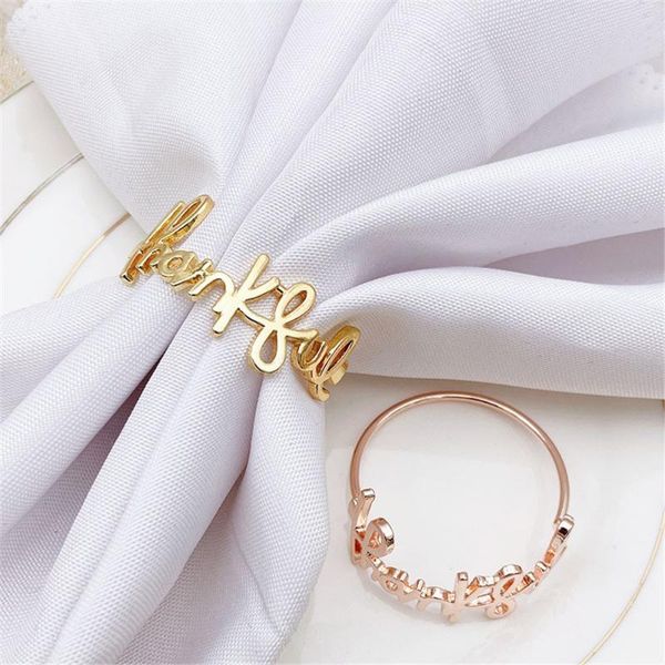 

napkin rings 100 / pcs metal letter ring restaurant ornaments