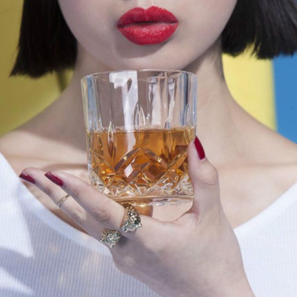 

wine glasses flame red lips 200-400ml thick glass whiskey classical vodka tumbler creative allotype bar party family drinkware cup