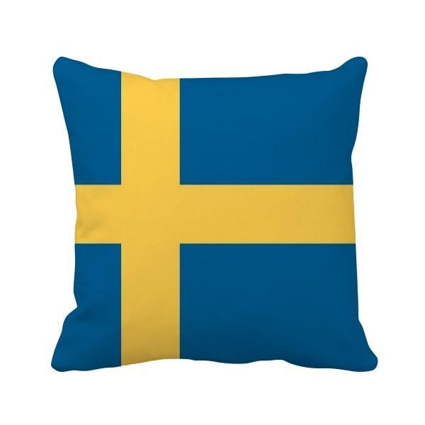 

pillow sweden national flag europe country throw square cover